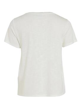 T-shirt Vila Noel blanc pour femme