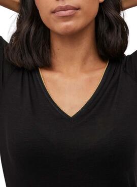 T-shirt Vila Noel noir pour femme
