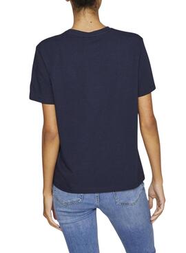 T-shirt Vila Vinora bleu marine pour femme