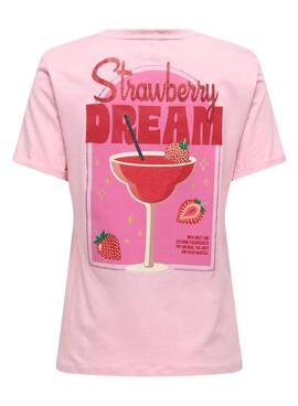 T-shirt Only Kita rose pour femme