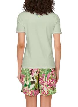 T-shirt Only Kita vert pour femme.