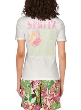 Maillot blanc Only Kita pour femme