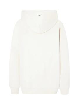 Sudadera Silbon logo ethnique beige pour homme