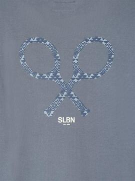 Sweat à capuche Silbon avec logo ethnique bleu marine pour homme