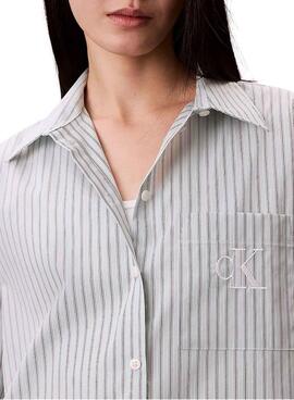 Chemise Calvin Klein à rayures monologue pour femme