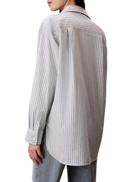 Chemise Calvin Klein à rayures monologue pour femme