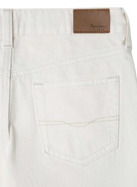 Jean Pepe Lexy Ecru blanc pour fille