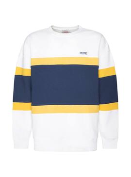 Sweat Pepe Jeans Lorne Blanc Pour Homme