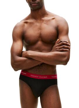 Lot de 3 caleçons Tommy Hilfiger slip noir pour homme