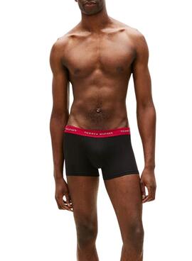 Pack 3 caleçons Tommy Hilfiger Trunk Signature noir taille basse pour homme