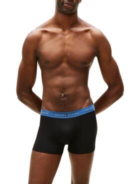 Pack 3 caleçons Tommy Hilfiger Trunk Signature noir taille basse pour homme