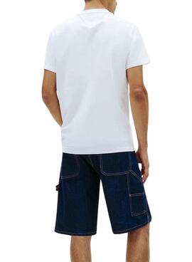 T-shirt Tommy Jeans Sign Chest Slim blanc pour homme