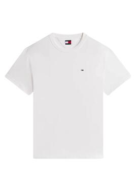 T-shirt Tommy Jeans Sflag blanc pour homme