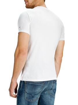 T-Shirt Pepe Jeans Lewis Blanc Pour Homme