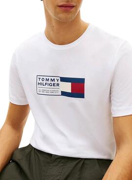 T-shirt Tommy Hilfiger Brand Love Box blanc pour homme