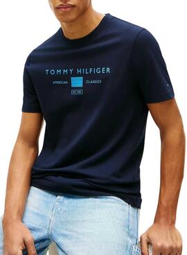 Maillot Tommy Hilfiger Brand Love marine pour homme