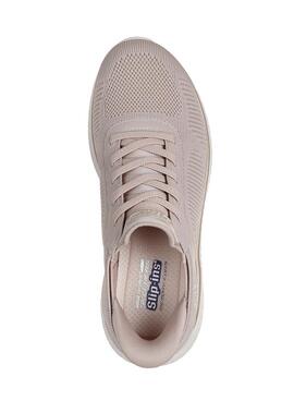 Chaussures Skechers BOBS Squad beige pour femme