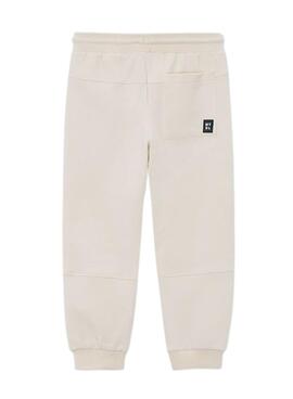 Pantalon Mayoral blanc de type jogging pour garçon