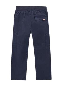 Pantalon cargo bleu Mayoral pour garçon