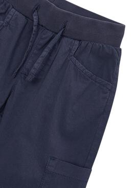Pantalon cargo bleu Mayoral pour garçon