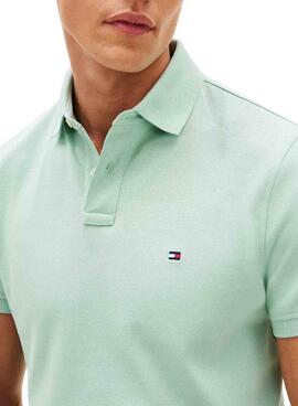 Polo Tommy Hilfiger 1985 régulier turquoise pour homme