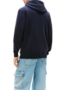 Sweat à capuche Tommy Jeans Vintage marine pour homme