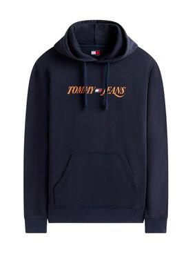 Sweat à capuche Tommy Jeans Vintage marine pour homme