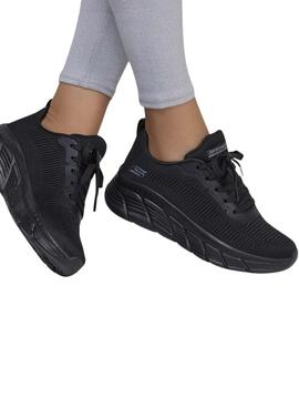 Chaussures Skechers BOBS Sport B Flex Hi noir pour femme