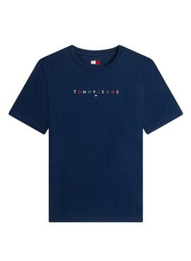 T-shirt Tommy Jeans Color Linear marine pour femme