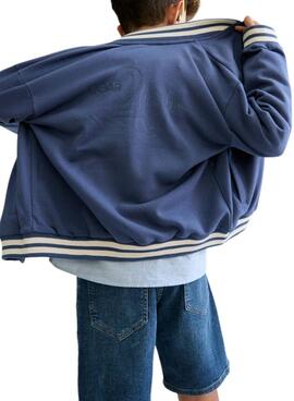 Bomber bleu Mayoral avec fermeture éclair pour garçon.