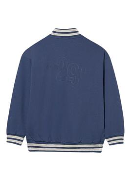 Bomber bleu Mayoral avec fermeture éclair pour garçon.