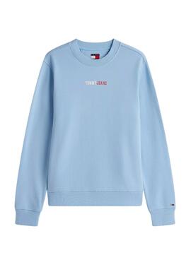 Sweatshirt Tommy Jeans Essential logo bleu pour femme