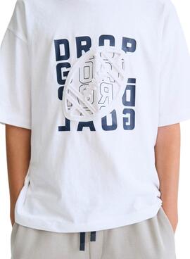 Maillot blanc de basket-ball Mayoral pour garçon.