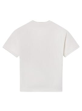 T-shirt blanche Mayoral avec poche pour garçon