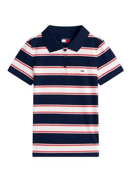 Polo Tommy Jeans slim à rayures pour femme
