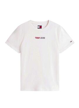 T-shirt Tommy Jeans Essential logo blanc pour femme