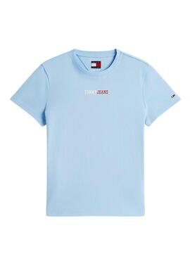 T-shirt Tommy Jeans Essential logo bleu pour femme