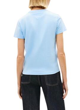T-shirt Tommy Jeans Essential logo bleu pour femme