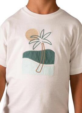 Ensemble bermuda Mayoral Seersucker Beige pour garçon