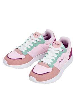 Chaussure Pepe Jeans Tegan Bass rose pour fille