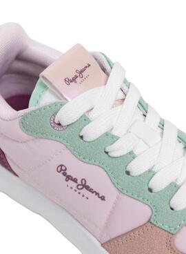 Chaussure Pepe Jeans Tegan Bass rose pour fille