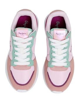 Chaussure Pepe Jeans Tegan Bass rose pour fille