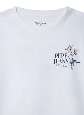 T-shirt Pepe Jeans Gaylor blanche pour fille