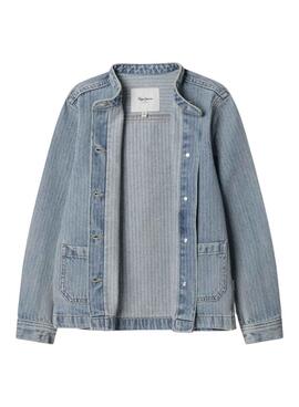 Veste en denim bleu pour fille de Pepe Jeans