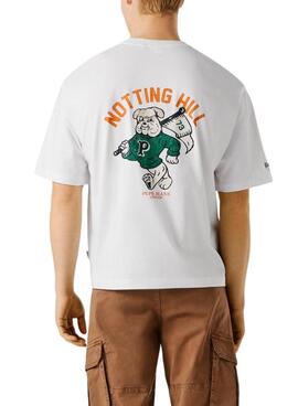 T-shirt blanc Pepe Jeans Gideon pour homme