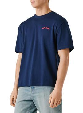 T-shirt Pepe Jeans Gideon bleu marine pour homme