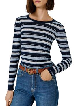 Maillot Pepe Jeans Kimmi à rayures bleues pour femme