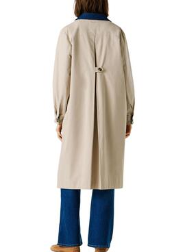 Trench-coat Pepe Jeans Fionna beige pour femme
