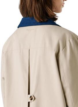 Trench-coat Pepe Jeans Fionna beige pour femme