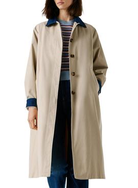 Trench-coat Pepe Jeans Fionna beige pour femme